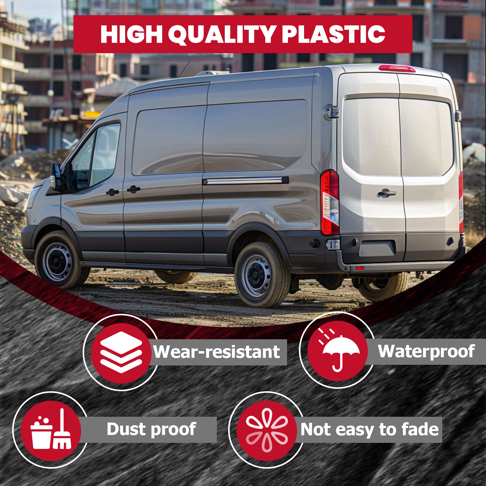 Red Rear LH Driver Side Tail Light Lamp Fit For 2015-23 Ford Transit 150 250 350