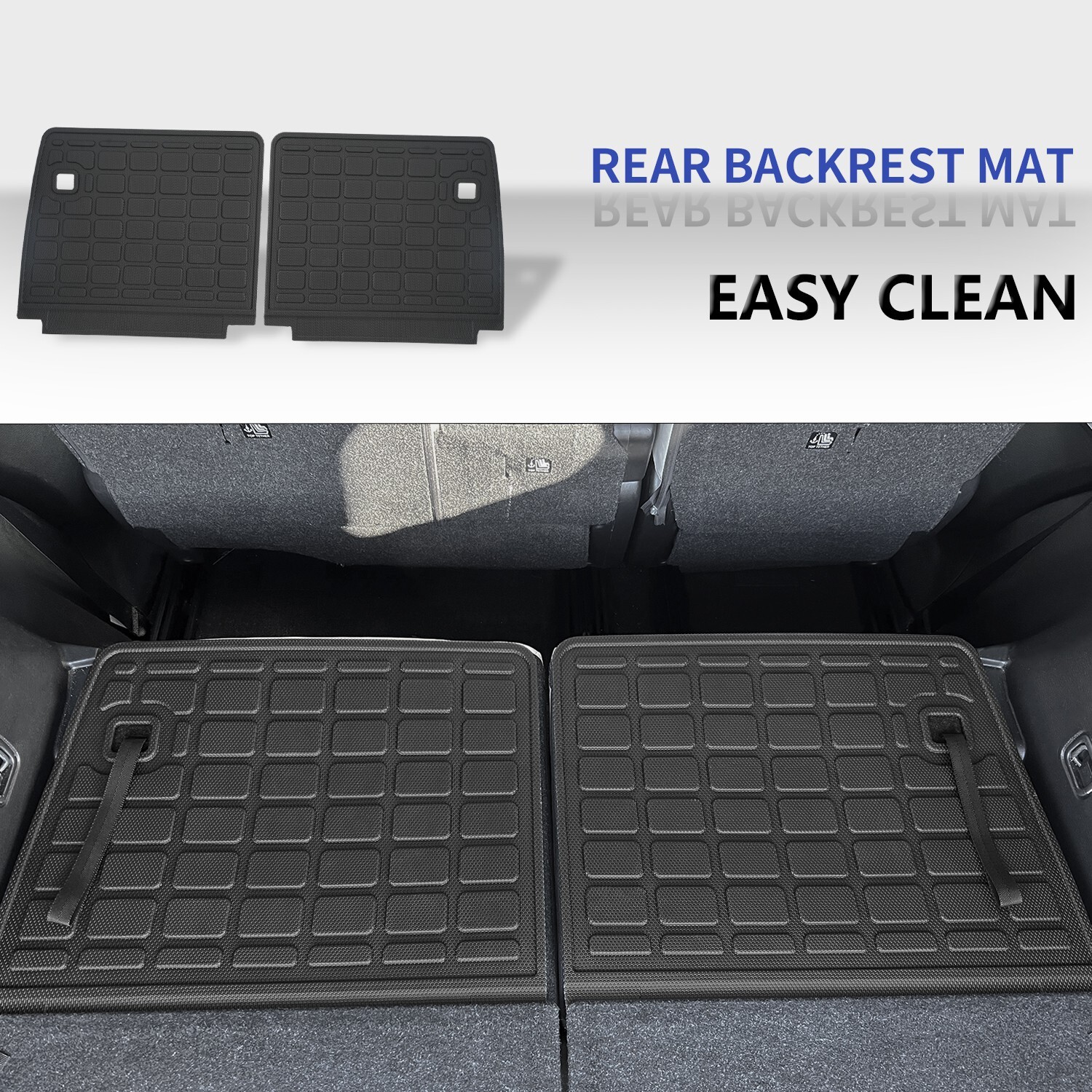 Floor Mats Cargo Trunk Liner Back Seat For 2022-2024 Mitsubishi Outlander 7-Seat