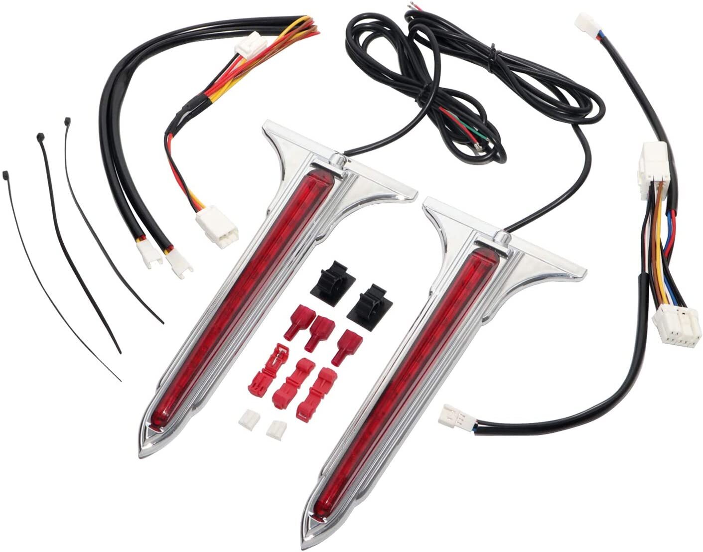 Chrome Saddlebag Side Tail Light For Harley Touring Road Electra Street Glide