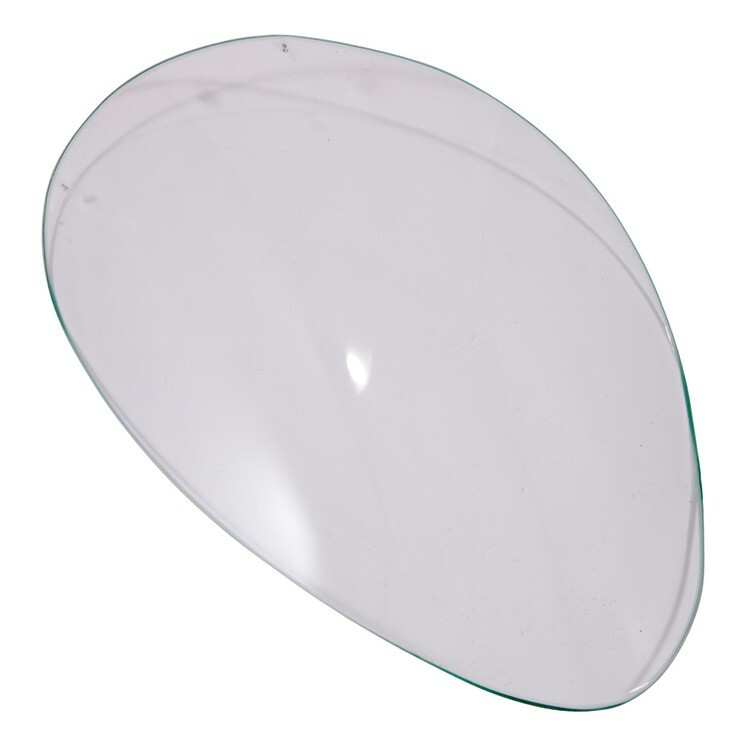 JAGUAR XKE SERIES 1 HEADLAMP GLASS COVER LEFT SIDE WITH TRIPLEX LOGO BD16787