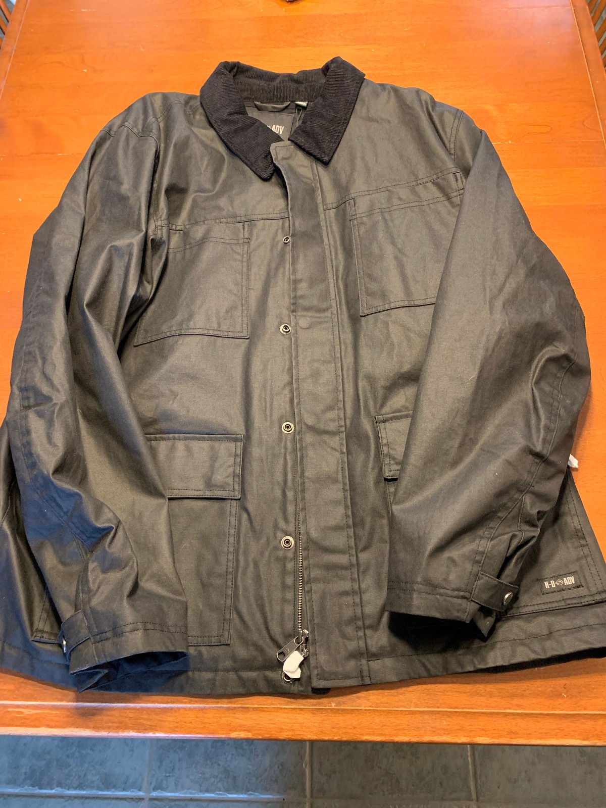 Harley-Davidson Mesa Black Waxed Cotton Riding Jacket Men’s 2XL NEW w TAGS