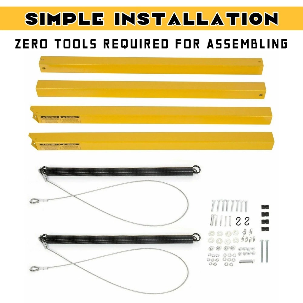 2 Sided Tailgate Utility Trailer Gate & Ramp Lift Assist System 350 Pounds