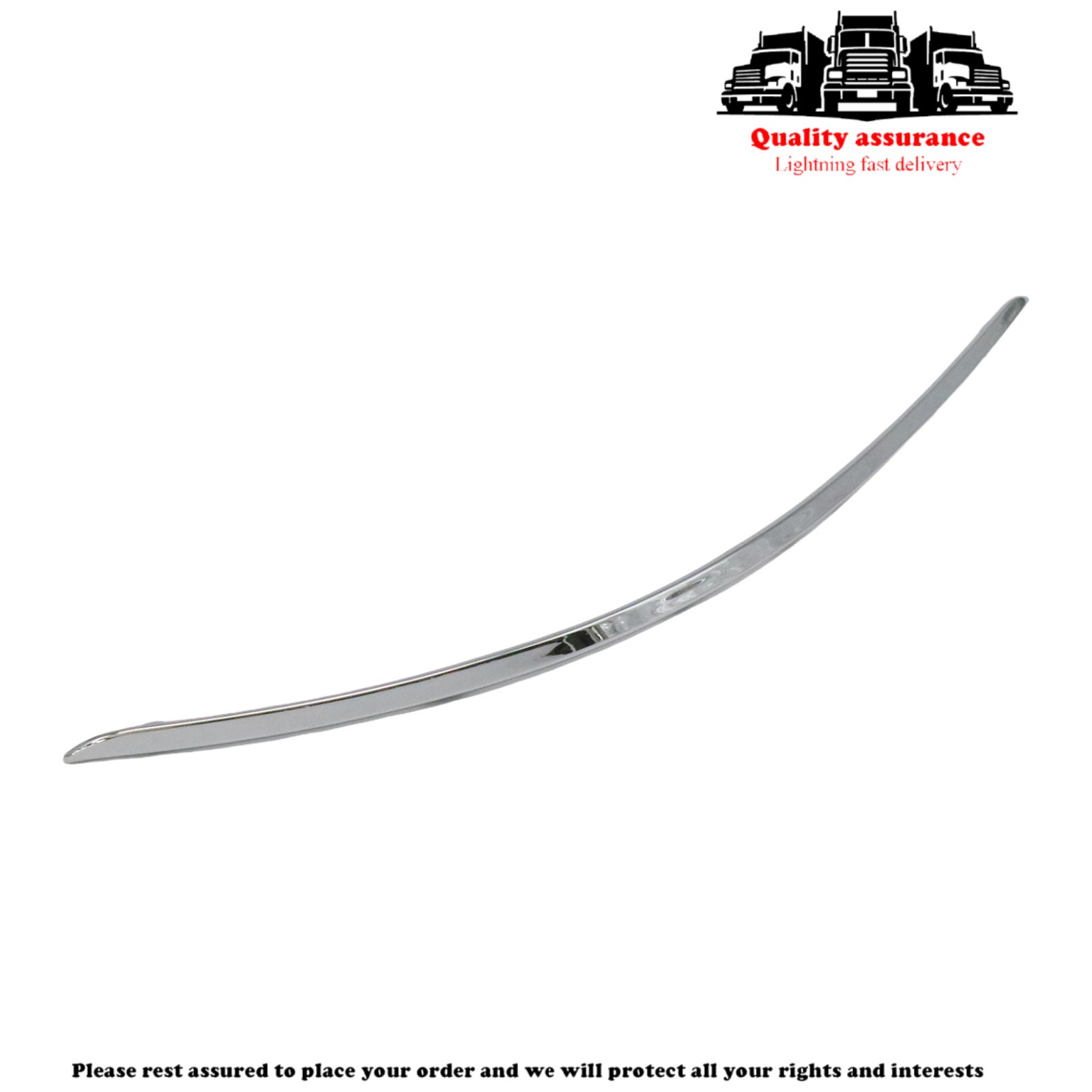 1Pair Left+Right Bumper Chrome Molding Trim For Mercedes-Benz 2010-2014 C250