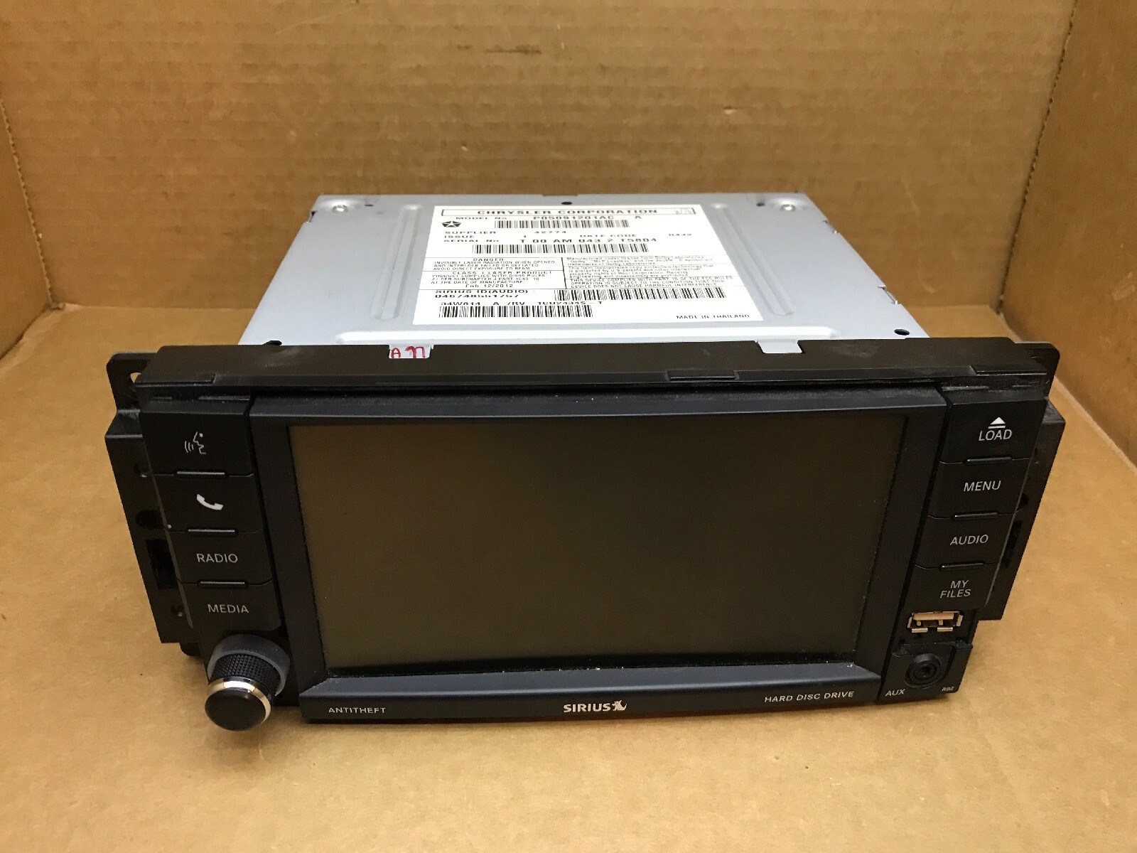 Jeep Dodge Chrysler RBZ MyGIG 430 Touchscreen Radio DVD Player High P05091201AC