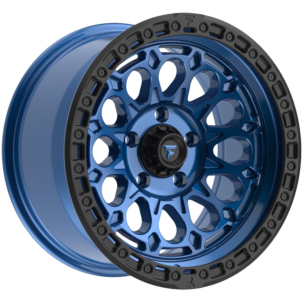 (Set of 4) Fittipaldi Offroad FT101 17×9 5×5″ -12mm Blue Wheels Rims 17″ Inch