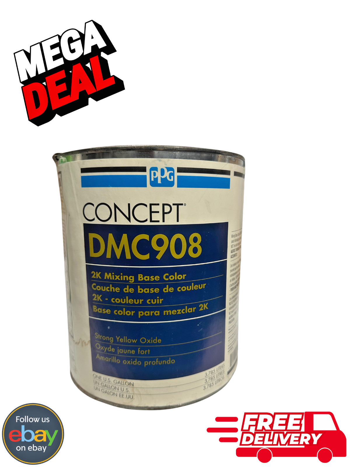 PPG Concept DMC908 Strong Yellow Oxide Toner/Basecoat Gal