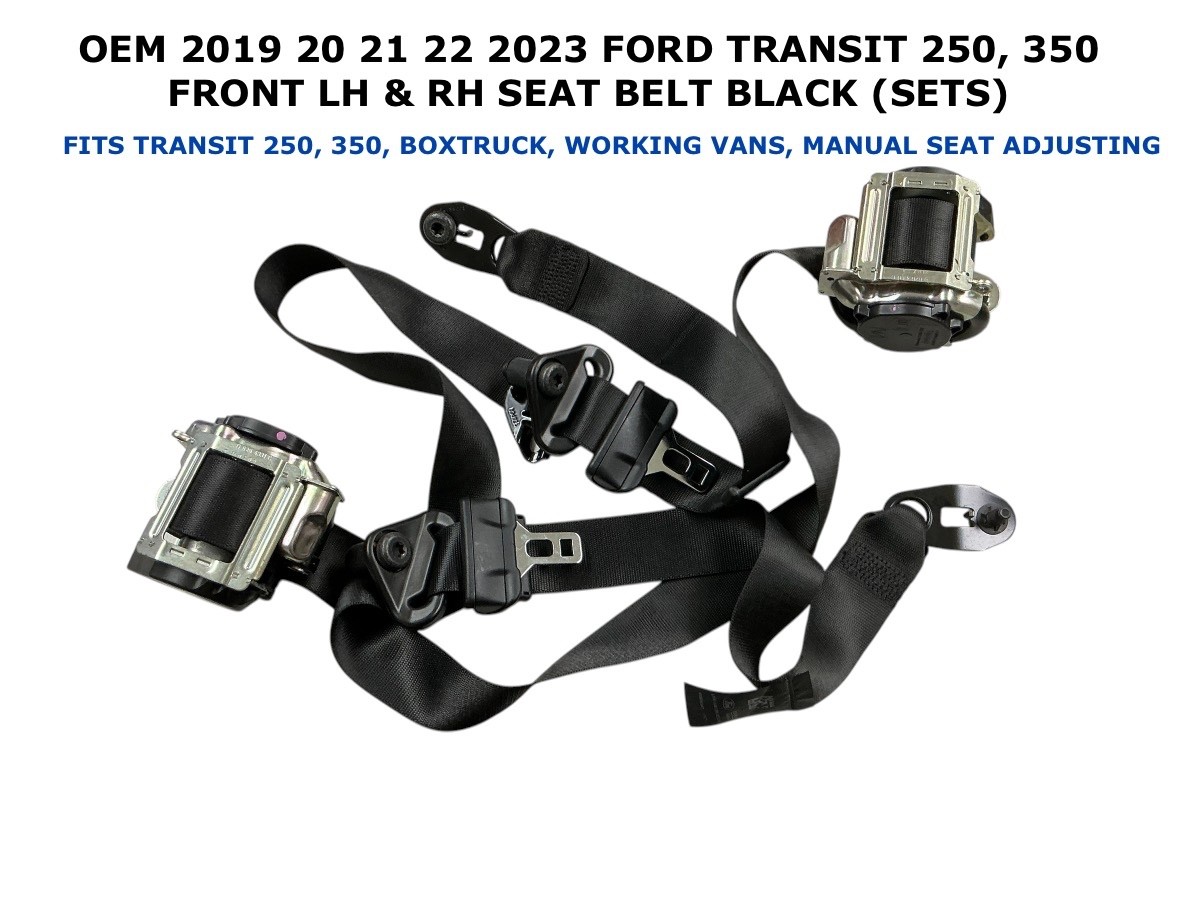 2019 2020 2021 2022 2023 Ford Transit Seat Belt front left right BLACK