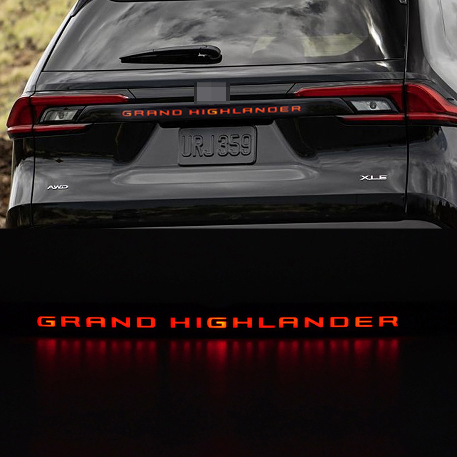 Smoke Rear Door Trunk LED Tail Brake Light For Toyota Grand Highlander 2024-2026