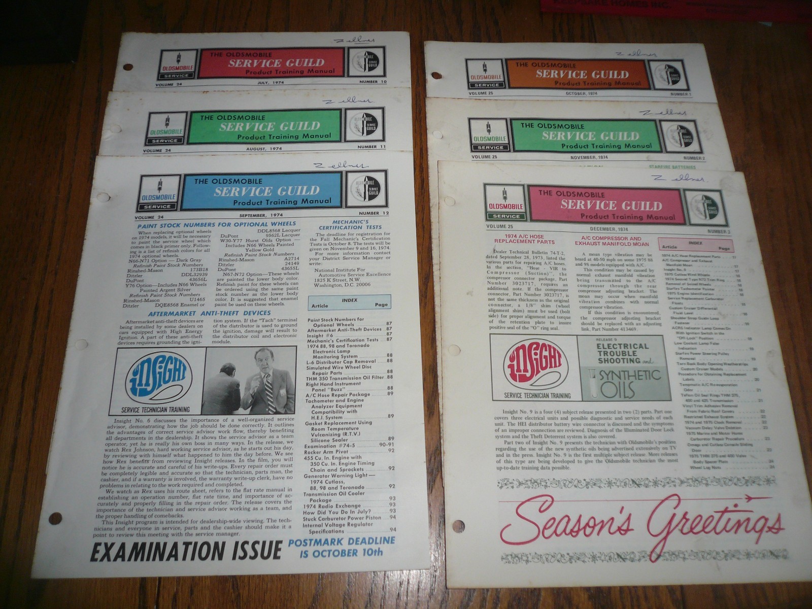 1974 Oldsmobile Service Guild Product Training Manual 6 Months – Jul – Dec
