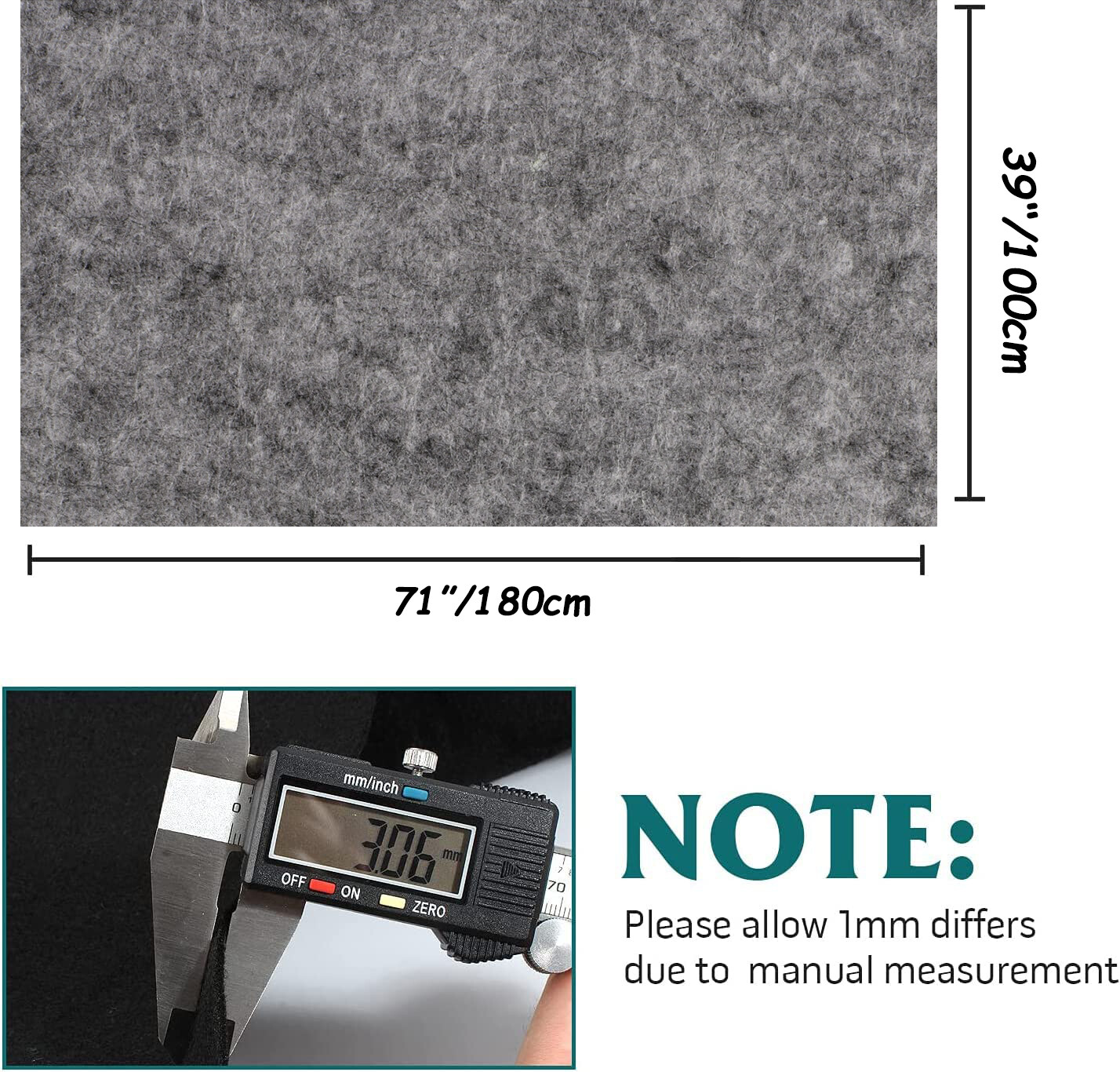 70.8″×39″ Mid Grey Carpet Resists Stains Nonwoven Liner upholstery Fabric 19Sqft