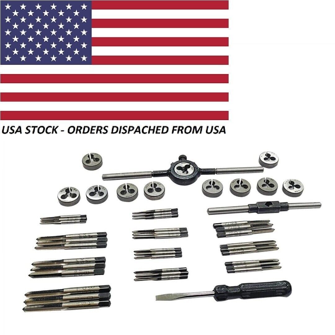 Tap and Die Set Kit 0BA To 10BA w/ Case Threading Chasing Repair 47 Piece