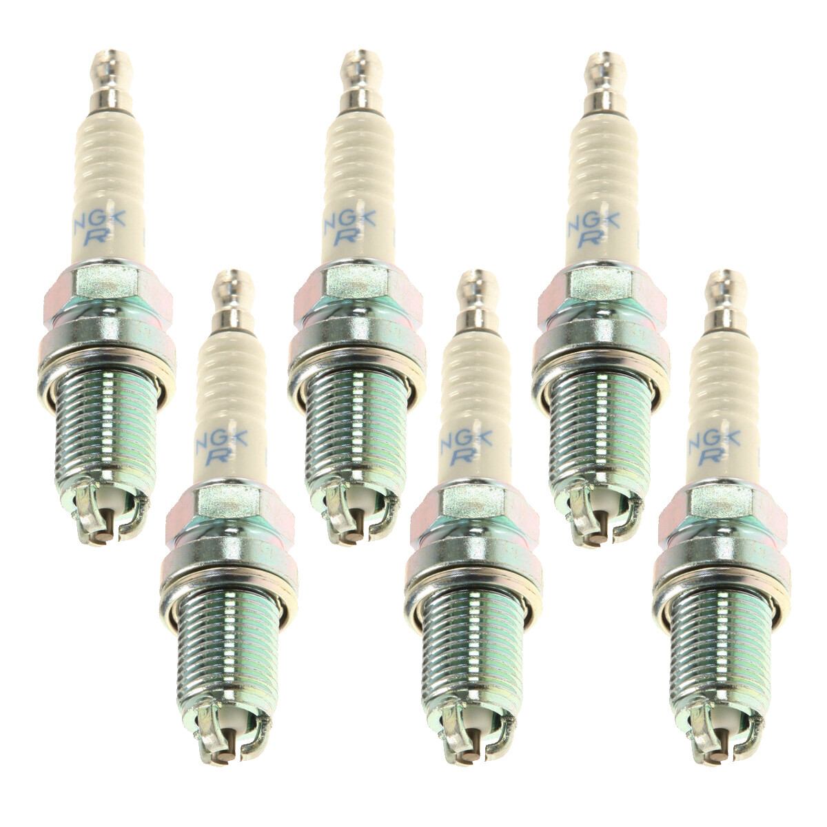 NGK Set 6 Standard Spark Plugs Nickel Multi-Ground 0.032 for Porsche 911 3.6 H6