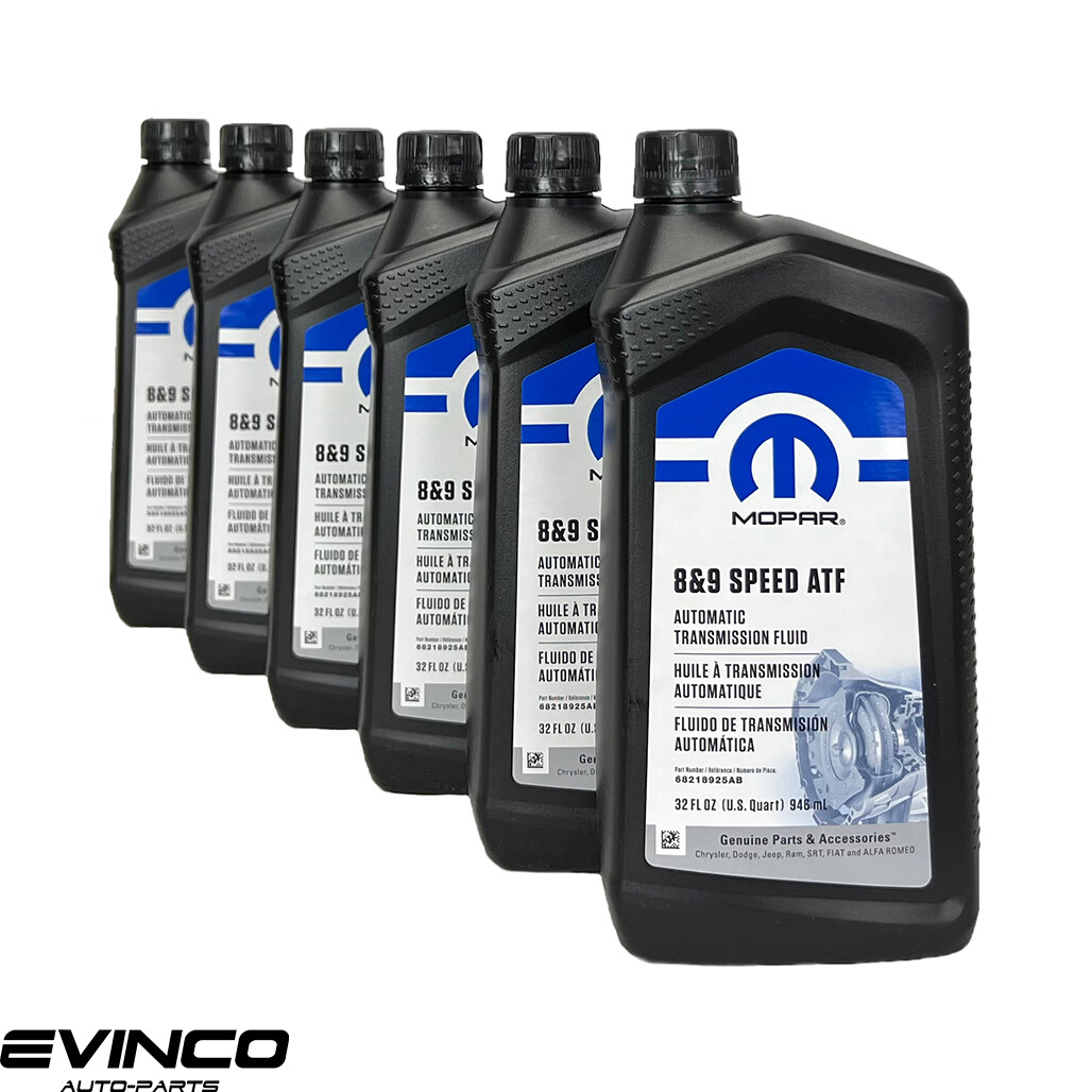 Mopar 8 and 9 Speed Automatic Transmission Fluid Case of 6 Quarts Chrysler Dodge