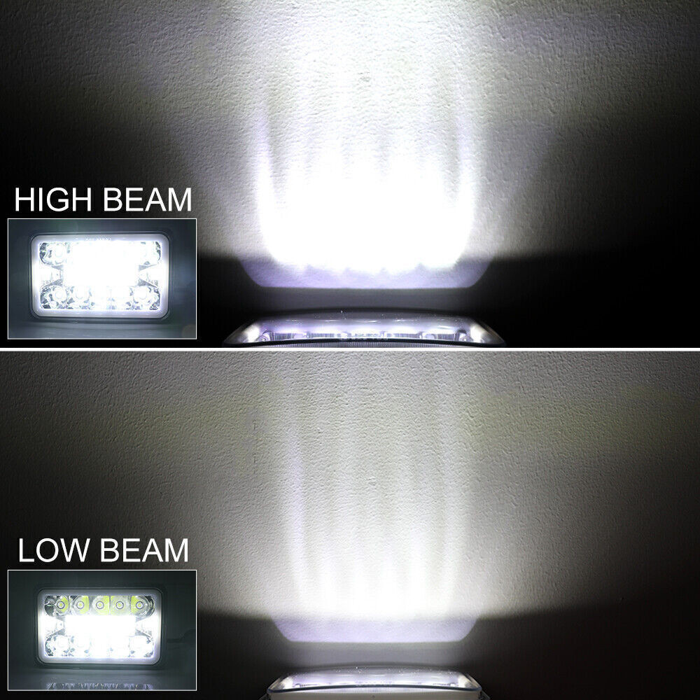 4PCS 4×6″ LED Headlights Hi/Lo Beam Fit Chevrolet Camaro Iroc-Z Z28 RS 1982-1992
