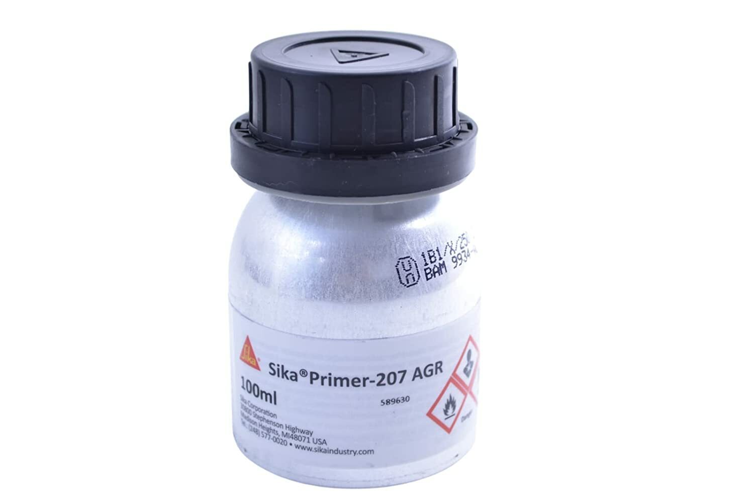 SIKA 207 AGR 100ml Bottle Automotive Pinchweld & Glass Urethane Primer w/Daubers