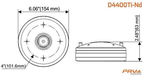 PRV AUDIO D4400Ti-Nd 2” EXIT TITANIUM NEODYMIUM COMPRESSION DRIVER 8Ω (SINGLE)