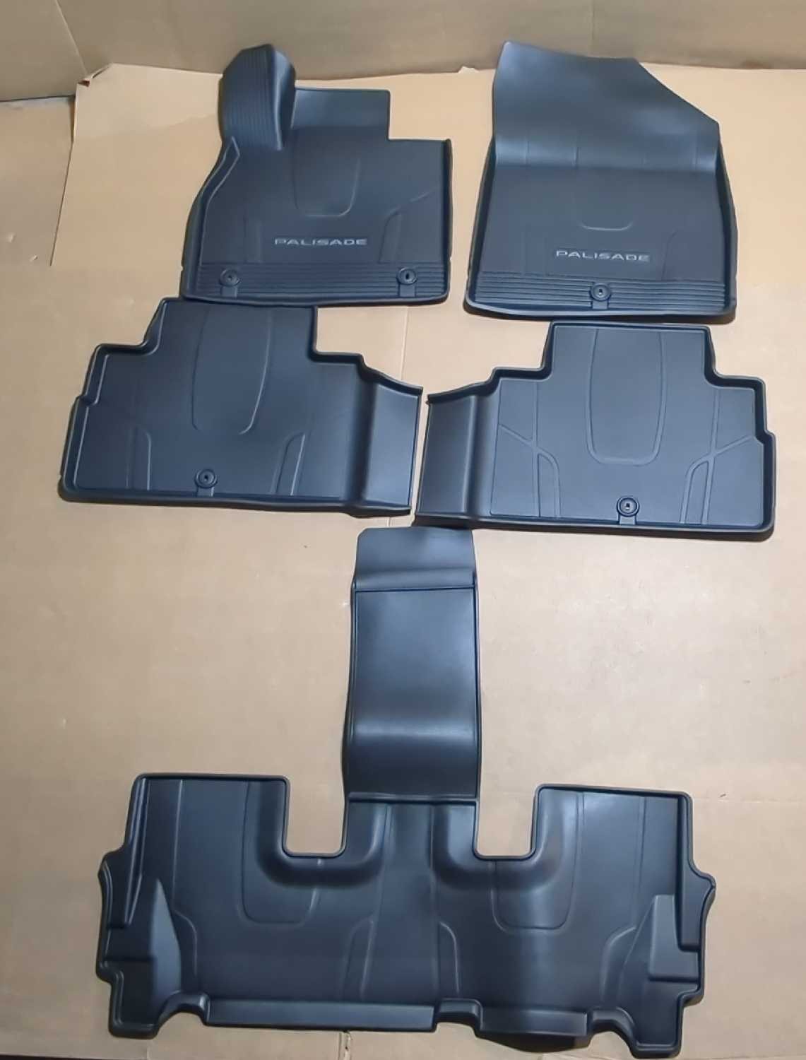 New OEM genuine Hyundai Rubber Floor Mats 2020-2025 Palisade 7 pass S8F13AU100
