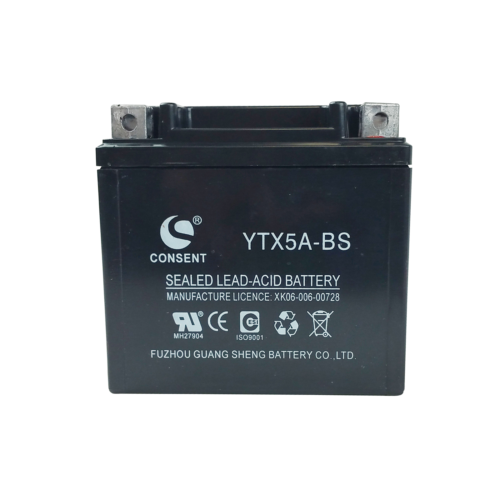 YTX5L-BS 12V 5Ah Sealed Battery Motocycle Scooter ATV Snowmobile Mower PWC