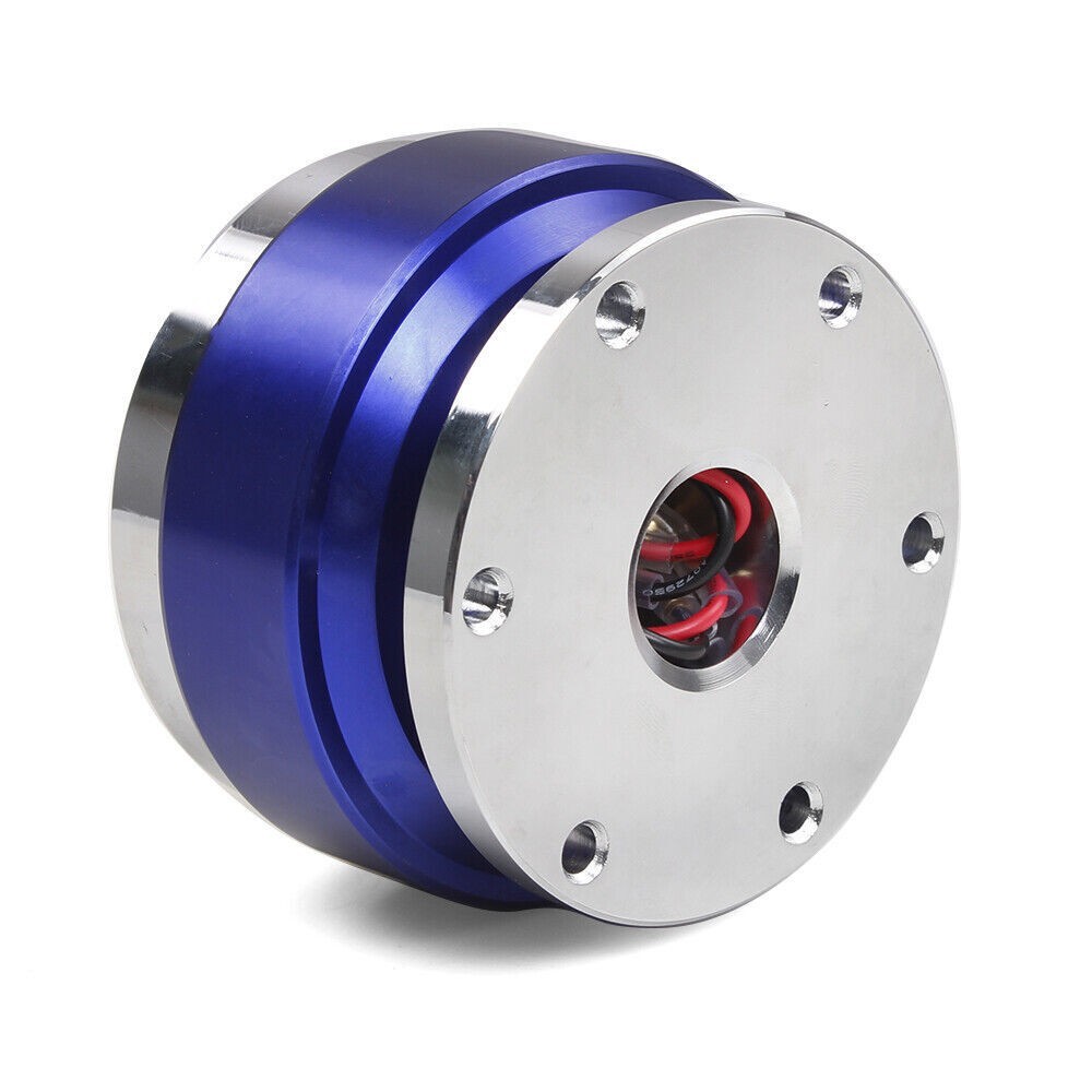 12.5″ Universal Blue D Shape Racing Steering Wheel w/ Quick Release Adapter Kit