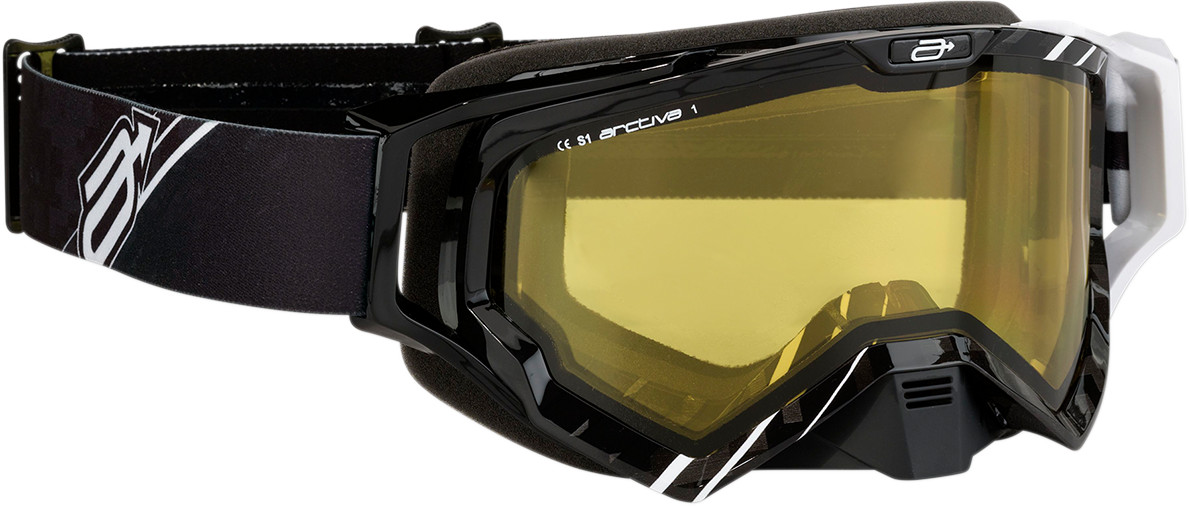 Arctiva Vibe Goggles Black White Yellow Lenses 2601-2356