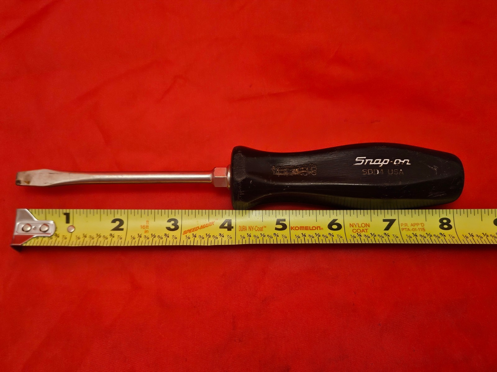 Snap-on SDD4 1/4″ Flat Slotted Head Screwdriver Black Hard Handle USA S5