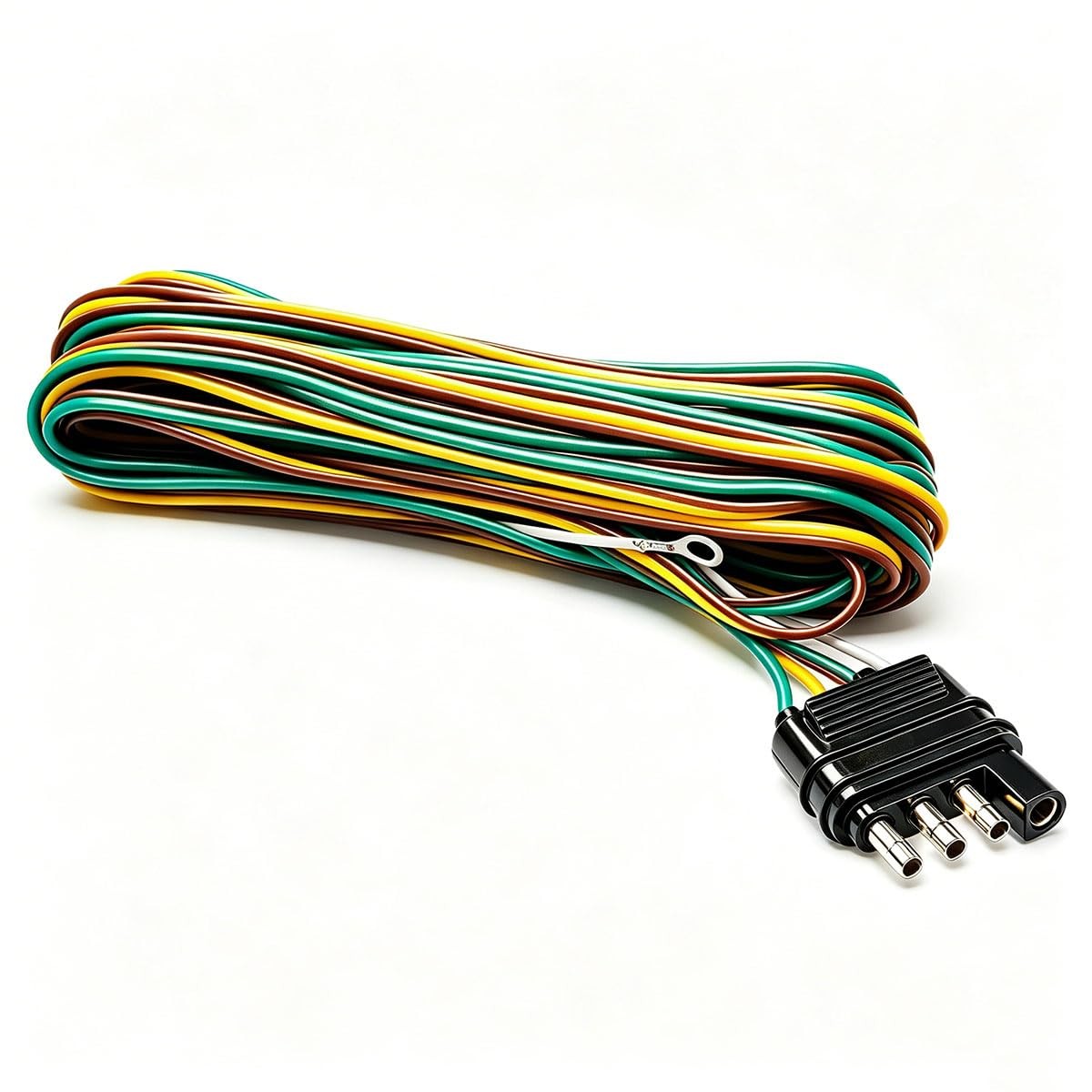 Seamaka 25ft 4 Wire 4-Flat Trailer Light Wiring 25FT, 4