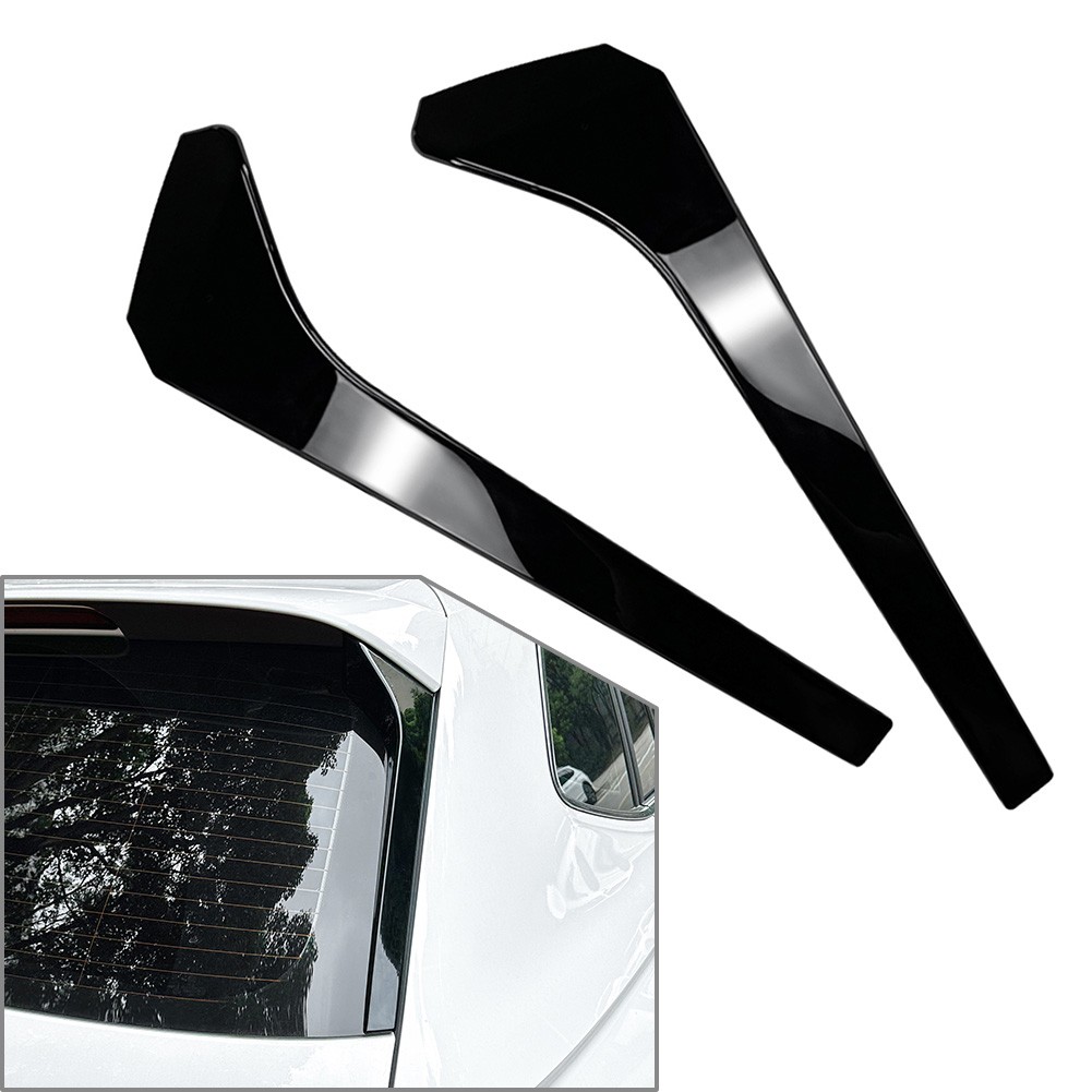 2pcs Rear Window Spoiler Side Wing Cover Trim For VW Tiguan MK2 R Line 2017-2023