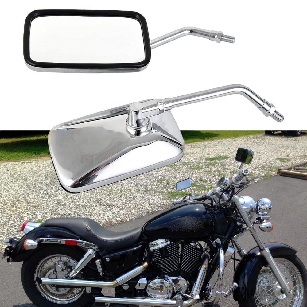 Rectangle Chrome Motorcycle Side Mirror For Honda Rebel 250 CMX250C 300 CMX300