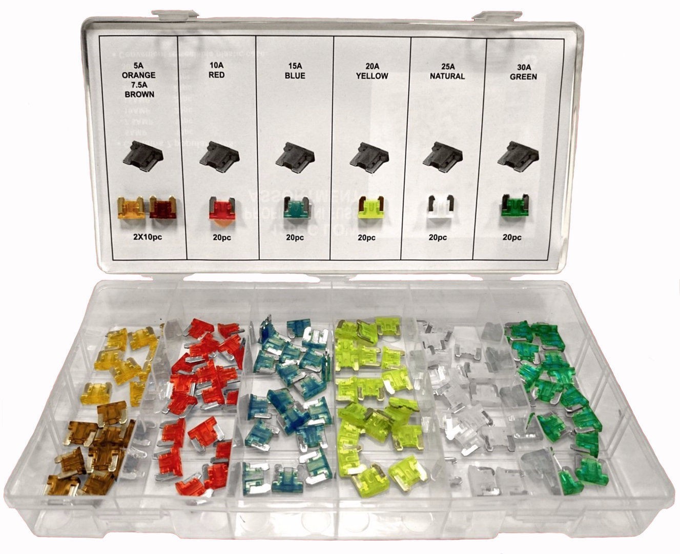 New 120pc LOW PROFILE Mini Blade Fuse Assortment Set Auto Car Truck FAST SHIPPIN