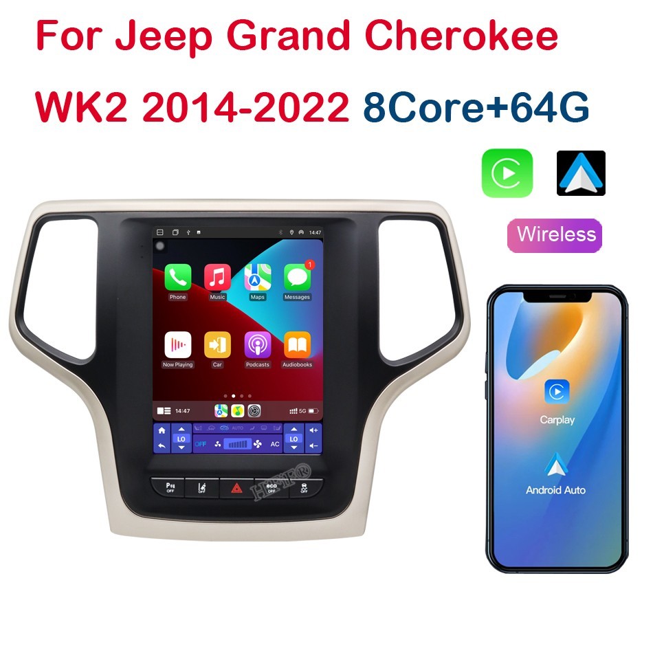 Android 10.4 Inch Screen for Jeep Grand Cherokee WK2 2014-2022 Radio Navigation