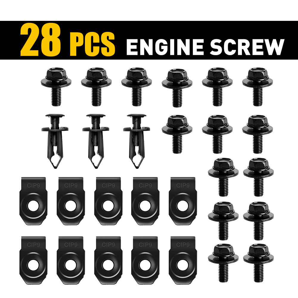 Engine Splash Shield Guard Bumper Hardware Kit Body Bolt Screw Clip Rivet U-nut