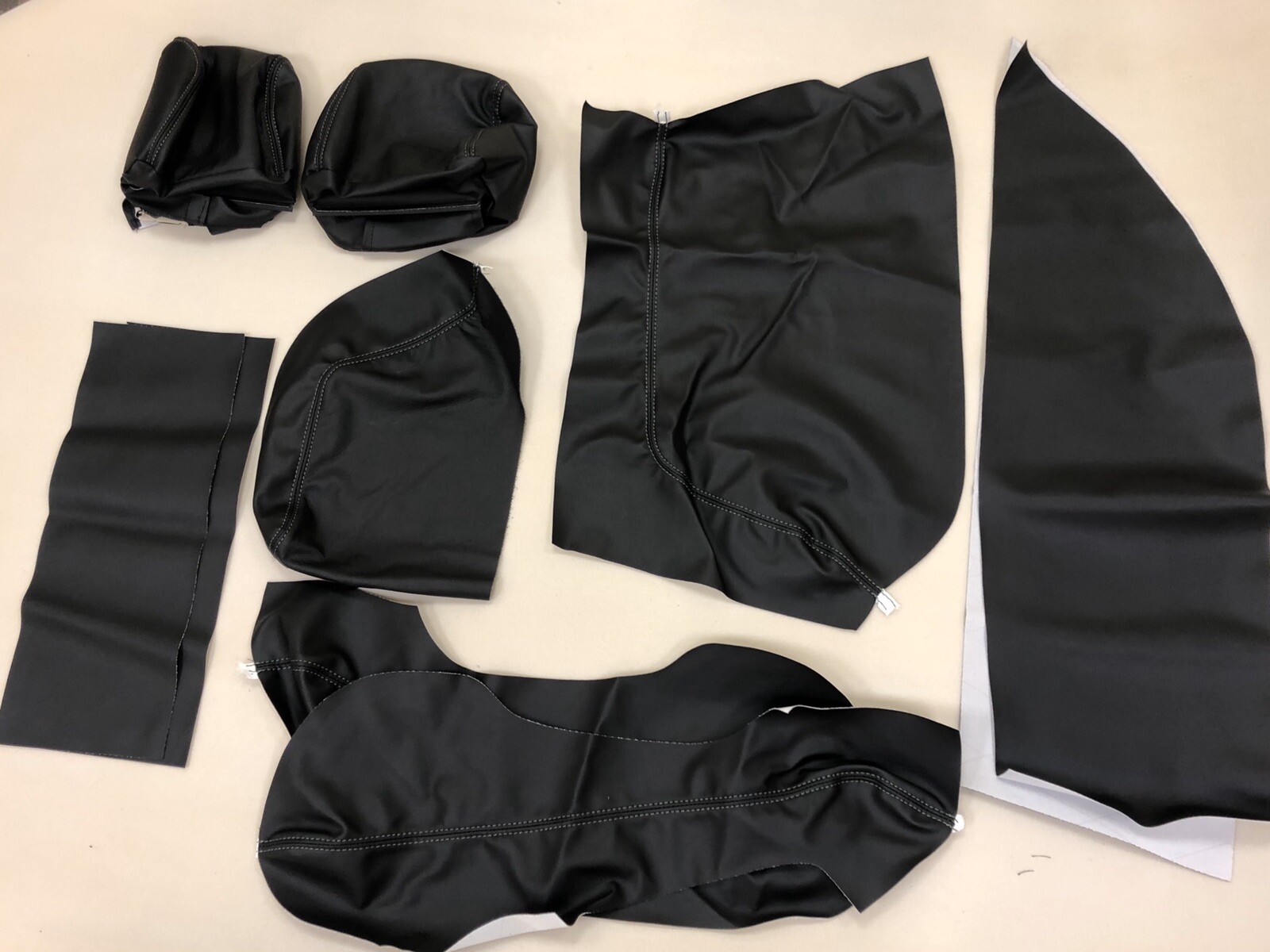 Katzkin Black Leather Dark Slate Suede Seat Covers for 2015-23 Dodge Challenger