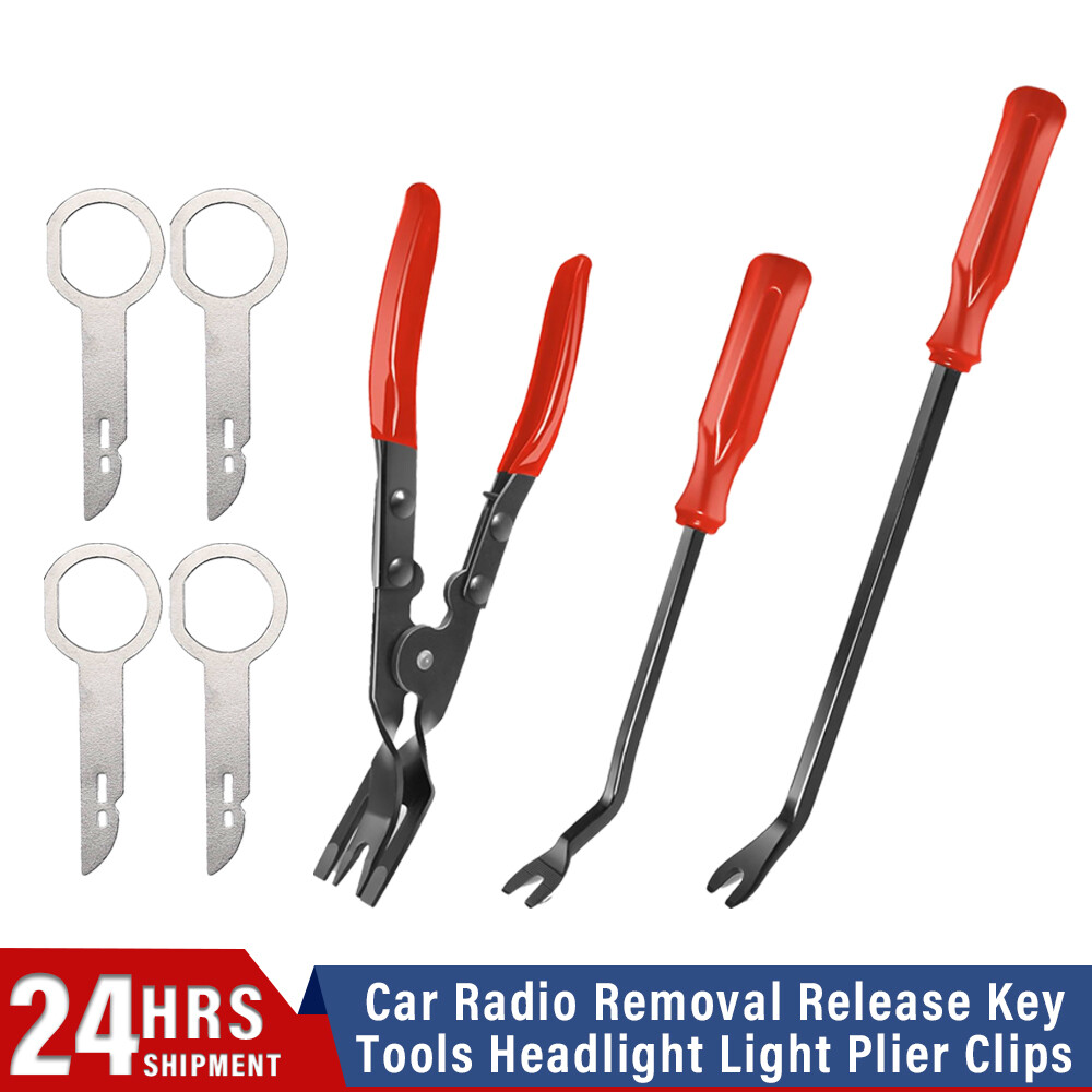 Automotive Trim Removal Tool Pliers Fastener CD Radio Alloy Key Retainer Tools
