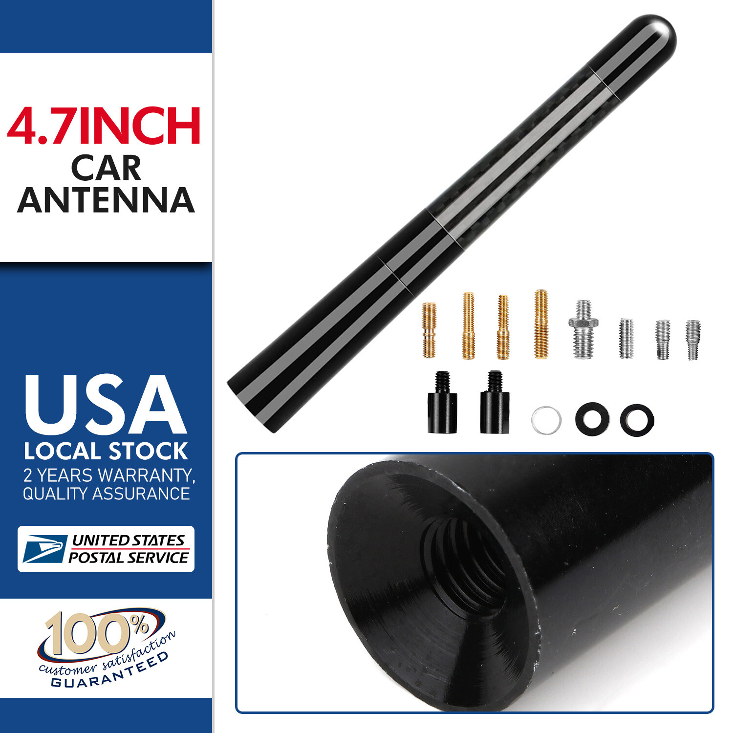 4.7INCH CAR AM/FM ANTENNA MAST RUBBER COPPER SCREW FITS 1995-2015 Toyota TACOMA