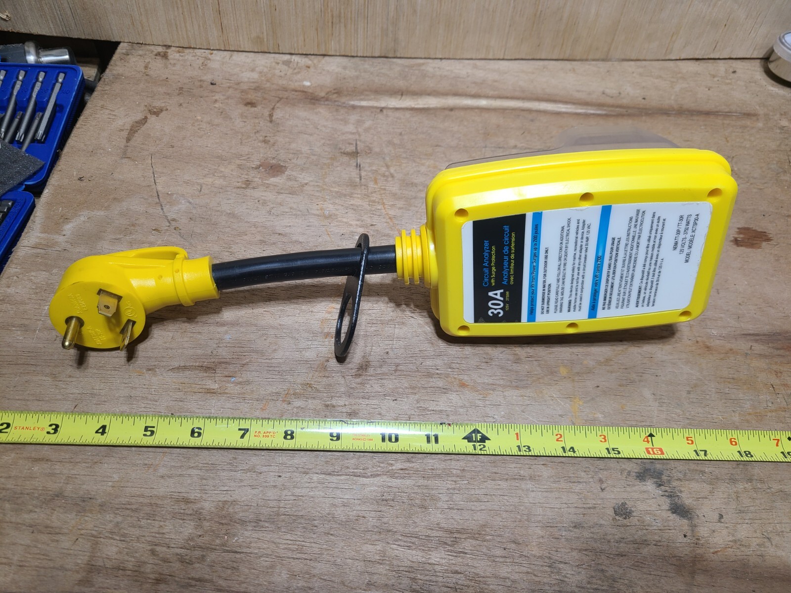 30A Circuit Analyzer with Surge Protection 125V 3750W XCTSP30-A for RV 2100J
