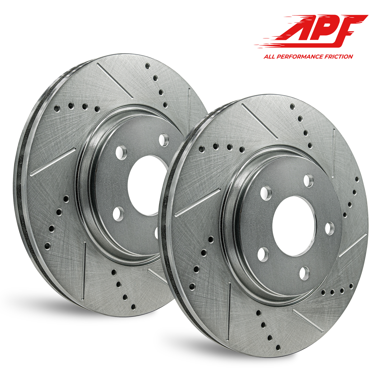 Front Zinc Drilled/Slot Brake Rotors for Ford Flex 2013-2019