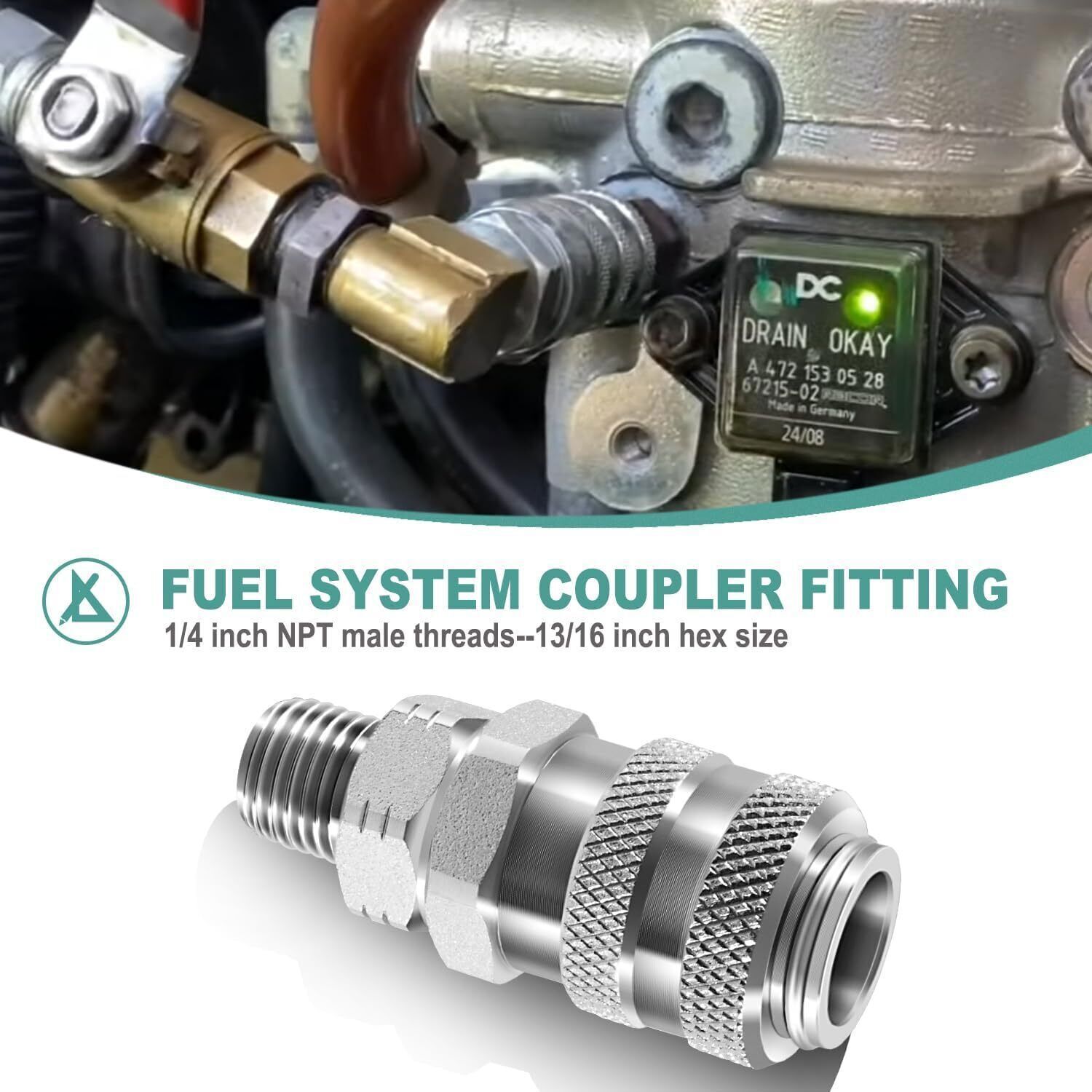 5869-1 J-47912-QC Fuel System Coupler Fitting Too Fits S60 MBE900 MBE4000