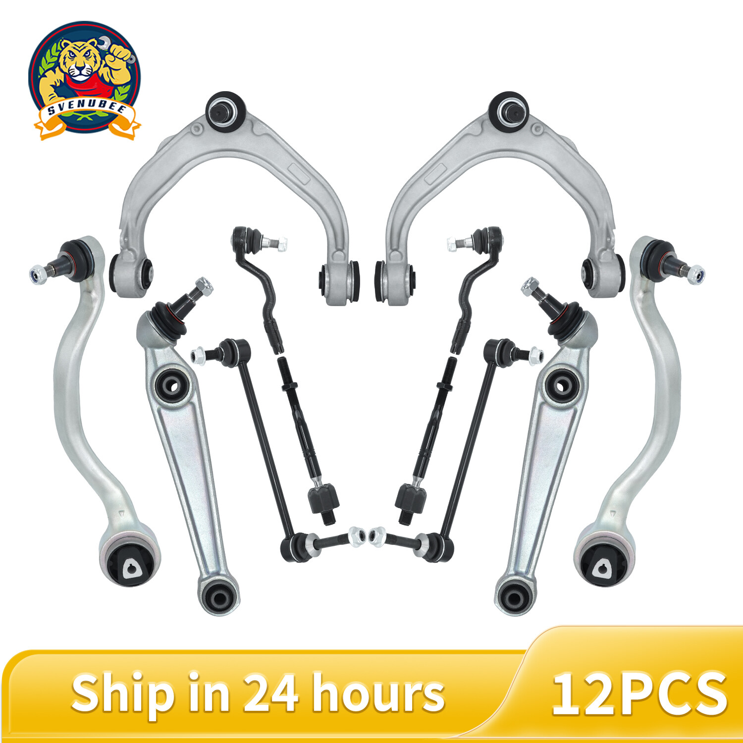12pc Front Suspension Control Arms Tie Rods End Kit For 2007 BMW X5 X6 E70E71