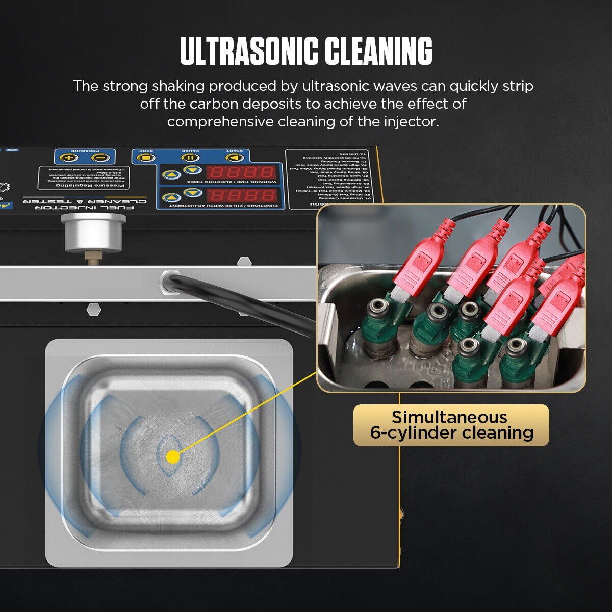 CT200 Fuel Injector Ultrasonic Cleaning Machine Nozzle Cleaner Tester PK CNC602A