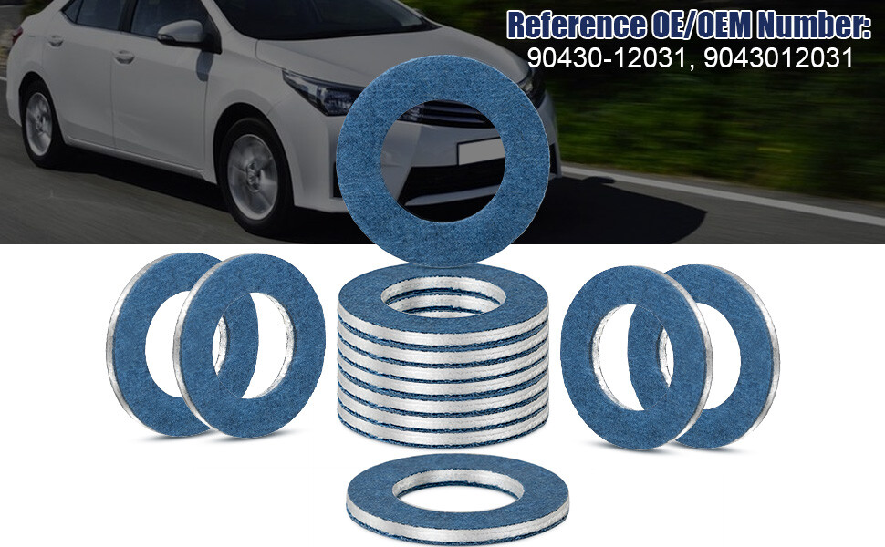 25pack Oil Drain Plug Gasket Crush washer For Toyota Sienna Tacoma 90430-12031