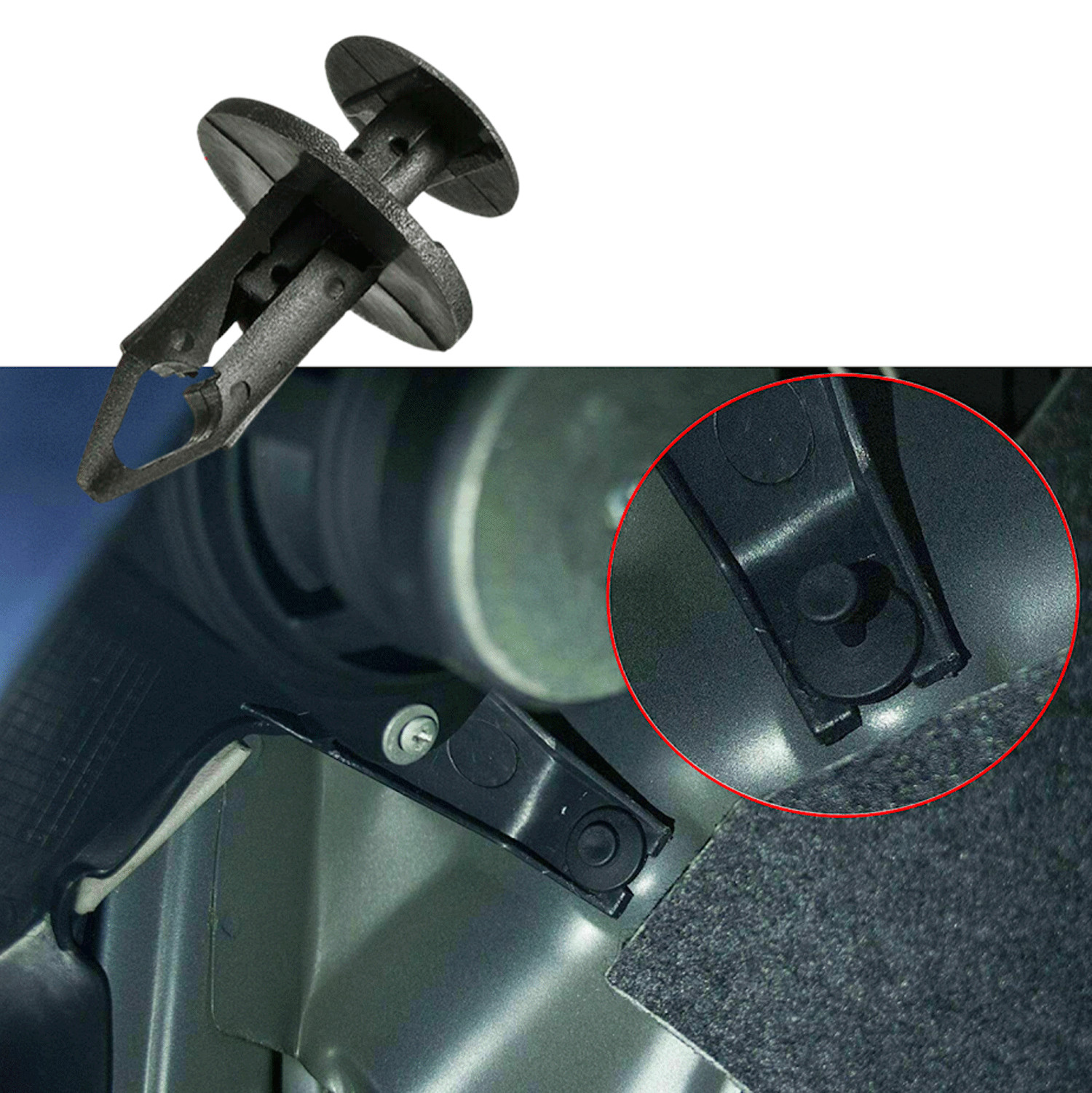 200PCS 8mm Bumper Retainer Clips Auto Car Plastic Push Rivets Fastener Fender