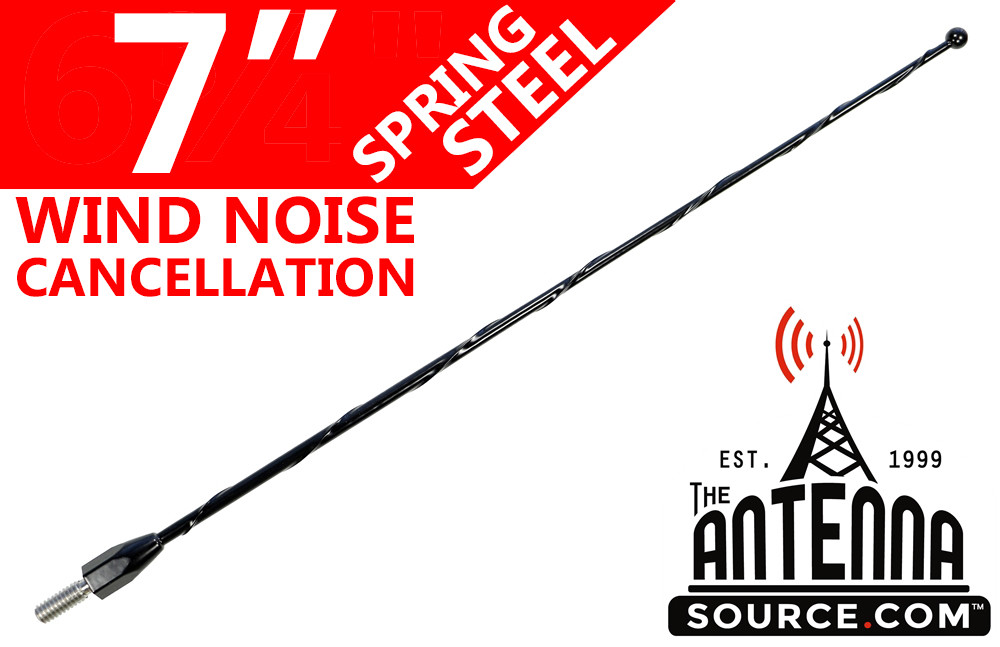 7″ Black Spring Stainless AM/FM Antenna Mast Fits: 2006-2008 Lincoln Mark LT