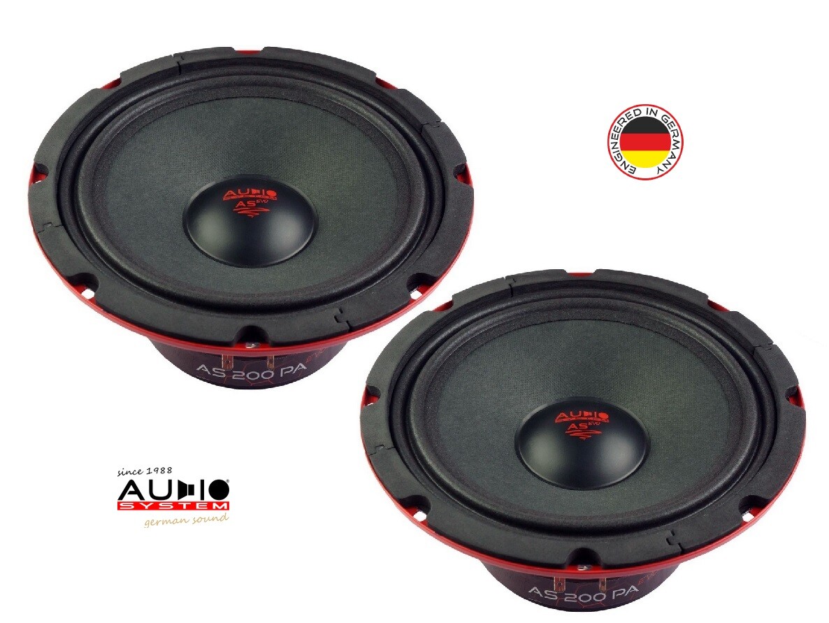 Audio System AS 200 PA EVO 20cm (8″) Woofer Midrange Kick Bass – 1 Pair
