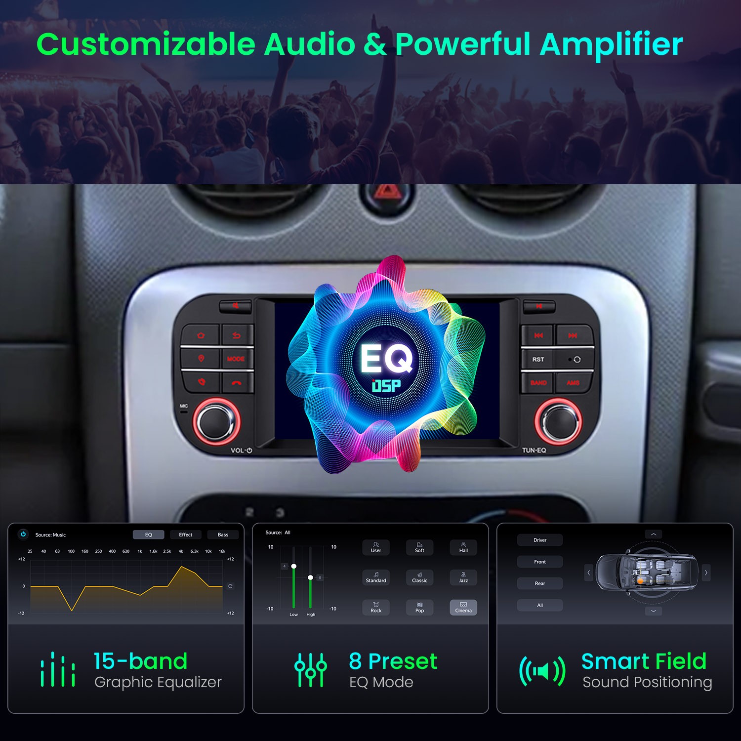 XTRONS Android 32GB Car Radio Navigation Stereo HeadUnit For Jeep Dodge Chrysler
