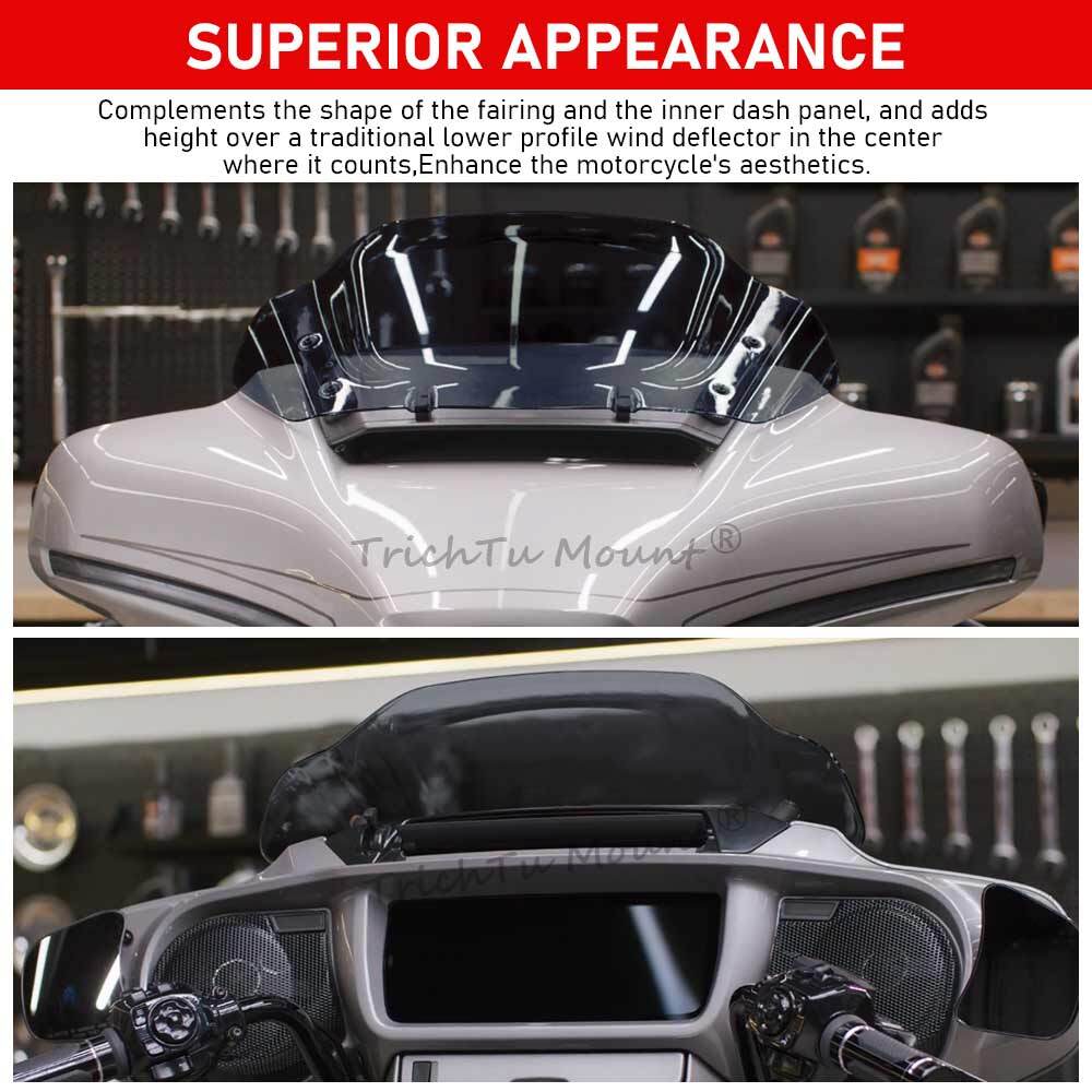 Smoke 10″ Windshield Windscreen For Harley CVO Street Glide FLHXSE FLHX 2024-up