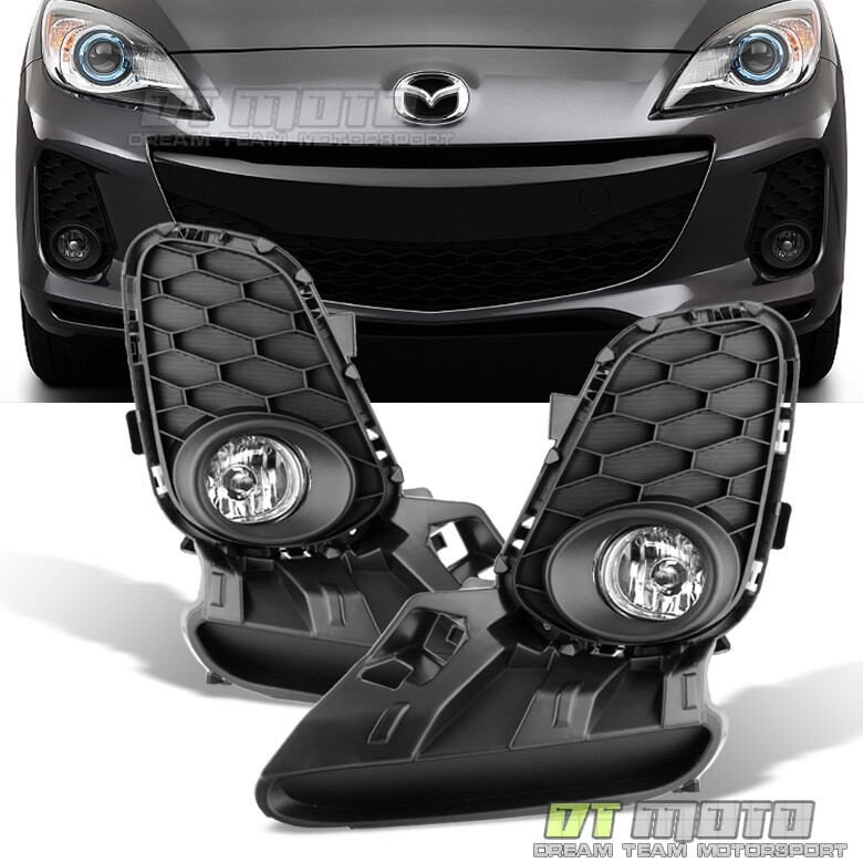 2012-2013 Mazda 3 Mazda3 4/5Dr Bumper Fog Lights+Switch Replacement Left+right