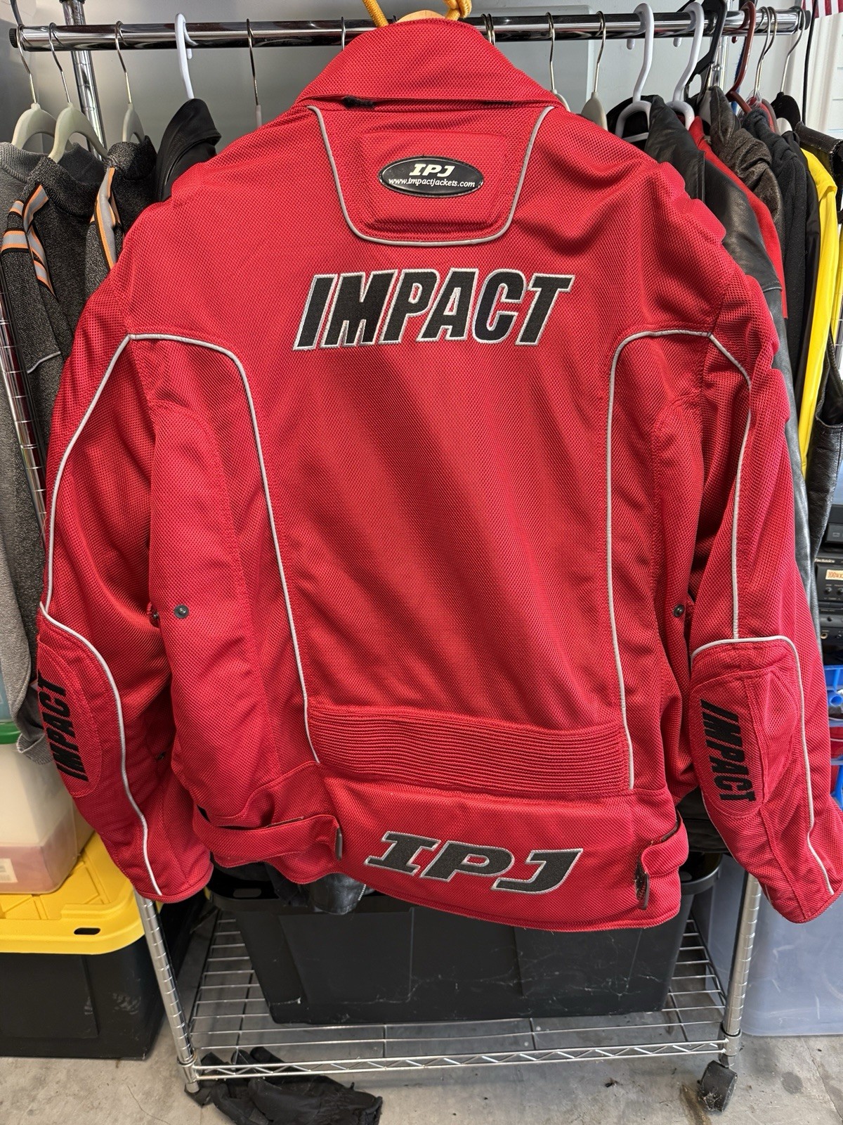 Impact Safety Motorcycle Jacket with Reflective Stripes