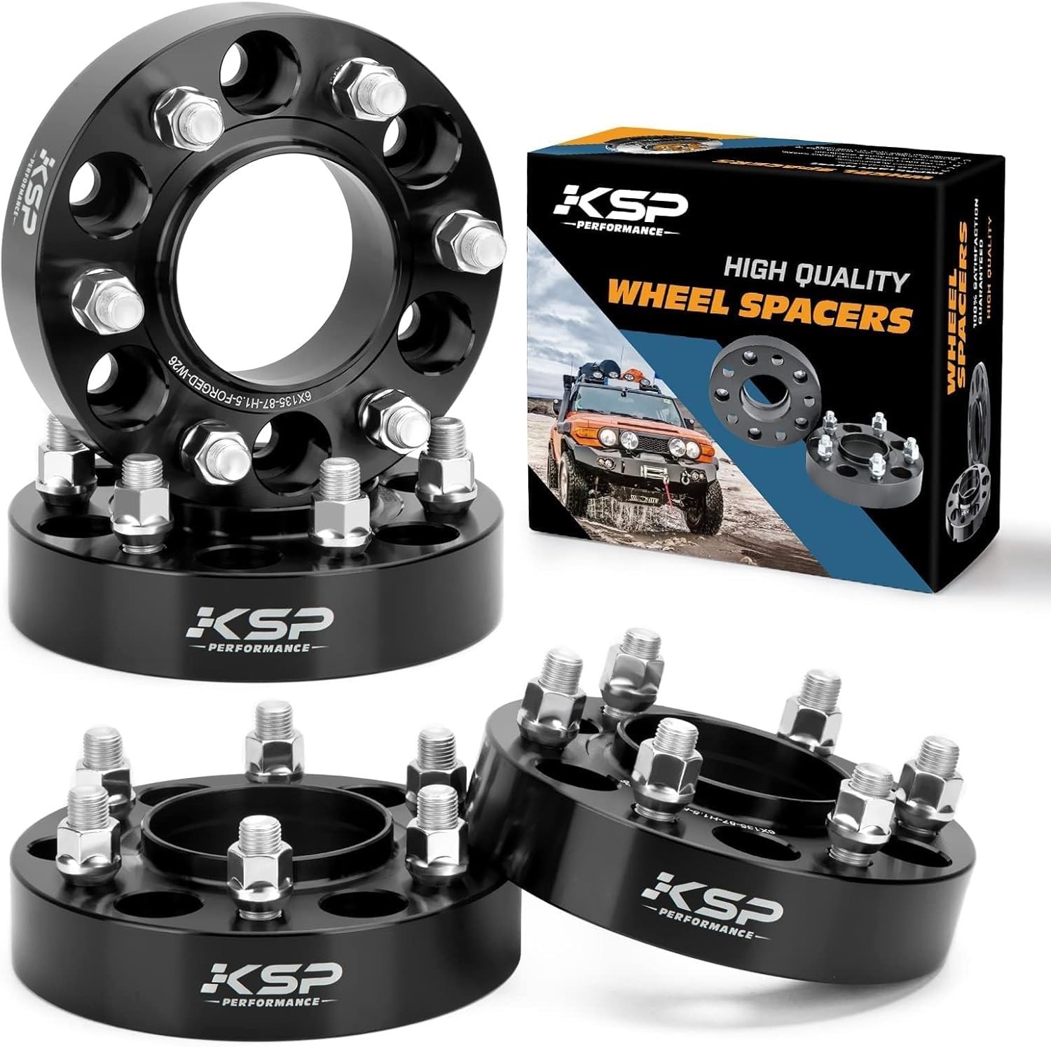 KSP 4pcs 1.5″ 6x135mm M14x1.5 Hubcentric Wheel Spacers For 2015-2026 F150 F-150
