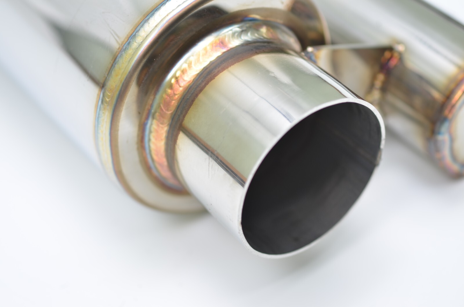 1320 ultra quiet QW resonator muffler stainless steel universal 2.5″ inlet & out