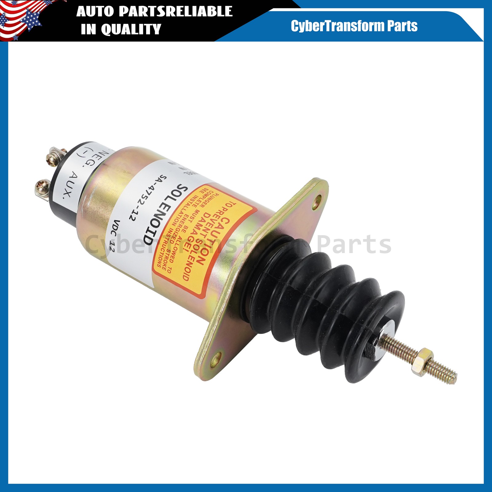 NEW For Woodward 2003 12S7U1B2A SA-4752-12 12V 3-Terminal Fuel Shutdown Solenoid